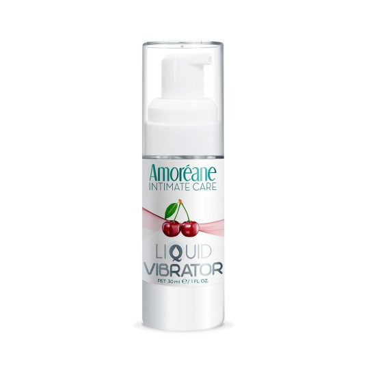 Вишневый лубрикант с эффектом жидкого вибратора Amoreane Med Liquid Vibrator Cherry, 30 ml