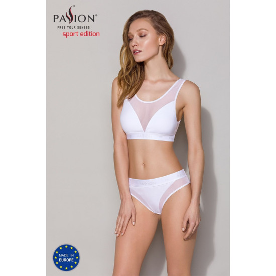 Топ із прозорою вставкою, білий Passion PS002 Top White, M