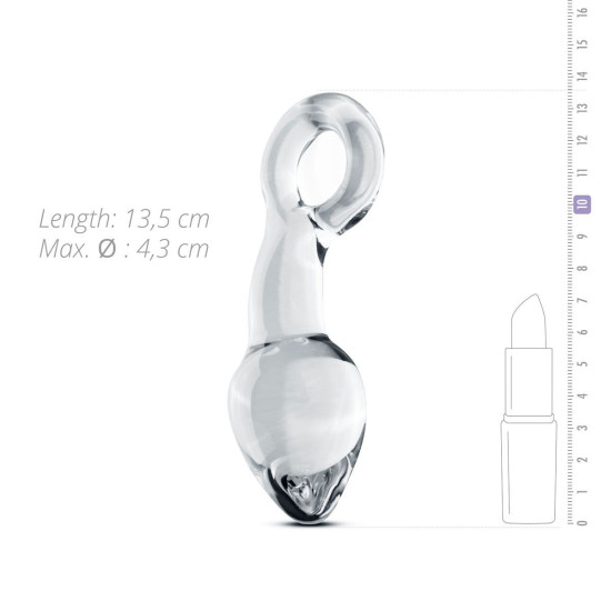 Скляний стимулятор простати, прозорий Gildo Glass Prostate Plug No. 13