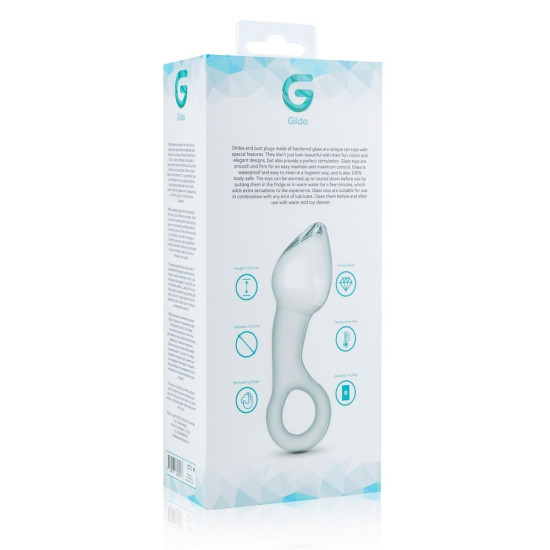 Скляний стимулятор простати, прозорий Gildo Glass Prostate Plug No. 13
