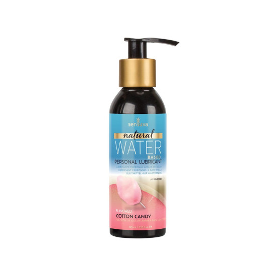 Съедобная смазка со вкусом сладкой ваты на водной основе Sensuva Natural Water-Based Cotton Candy, 125 ml
