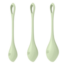 Набор йони бусин, светло-зелёные, диаметр 2–2,5–3 см, вес 22–44–73 г Satisfyer Yoni Power 2 Light Green