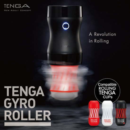 Мастурбатор з новим рельєфом для стимуляції обертанням Tenga Rolling Tenga Gyro Roller Cup
