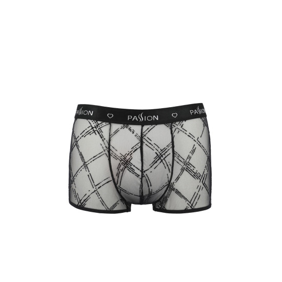 Мужские прозрачные боксеры из сетки, черные Passion 032 Short James Black, L/XL