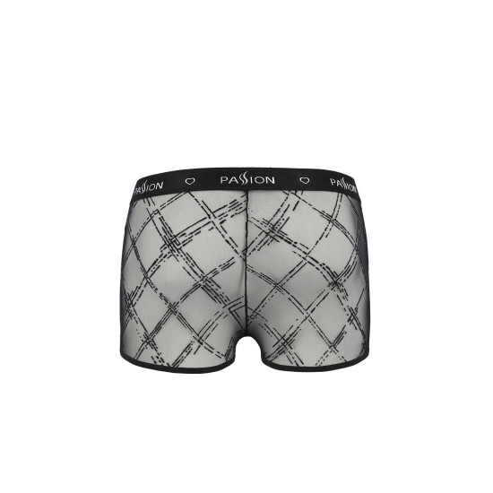 Мужские прозрачные боксеры из сетки, черные Passion 032 Short James Black, L/XL