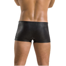 Шкіряні боксери з заклепками, чорні Passion 048 Short David Black, XXL/XXXL