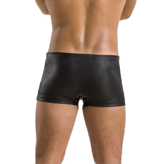 Шкіряні боксери з заклепками, чорні Passion 048 Short David Black, XXL/XXXL