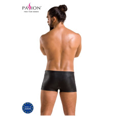 Шкіряні боксери з заклепками, чорні Passion 048 Short David Black, XXL/XXXL