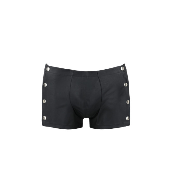 Шкіряні боксери з заклепками, чорні Passion 048 Short David Black, XXL/XXXL