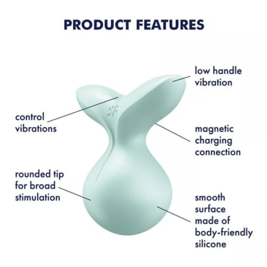 Мини-вибромассажер, мятный Satisfyer Viva la Vulva 3 Mint