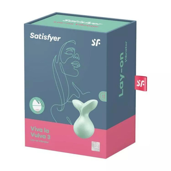 Мини-вибромассажер, мятный Satisfyer Viva la Vulva 3 Mint