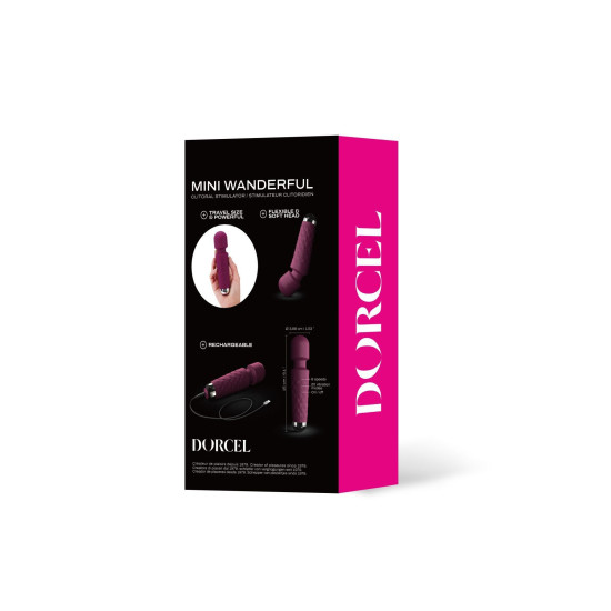 Міні-вібромасажер, сливовий Dorcel Wand Mini Wanderful Plum