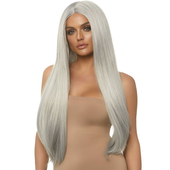 Серый длинный прямой парик с центральным пробором, 33″ Leg Avenue 33″ Long Straight Center Part Wig Grey