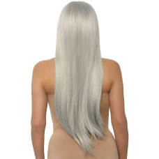 Сіра довга пряма перука з центральним проділом, 33″ Leg Avenue 33″ Long Straight Center Part Wig Grey