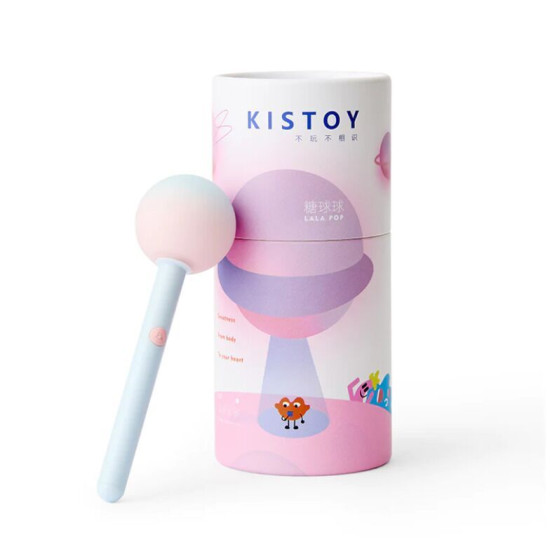 Вибратор-конфетка на палочке, 2 мотора, маска на глаза в комплекте KISTOY Lala Pop