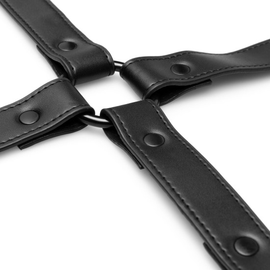 Чёрная крестовина для фиксации, Bedroom Fantasies Hogtie 4-Way Restraint Cross Black