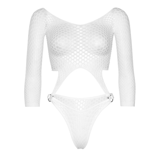 Еротичне боді, біле Leg Avenue Top Bodysuit with Thong Back White