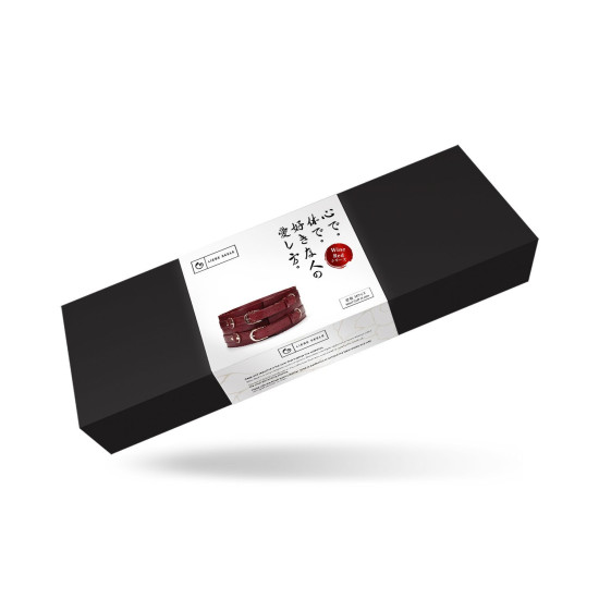 Шкіряний пояс для бондажа, червоний Liebe Seele Wine Red Waist Cuff, M