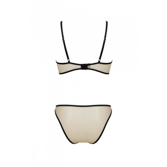 Комплект (бюстгальтер и трусики), бежевый Passion Lorina Set Beige, XXL/XXXL