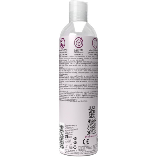 Согревающий лубрикант на водной основе со вкусом чёрной вишни Wet Warming Black Cherry 4 in 1, 118 ml