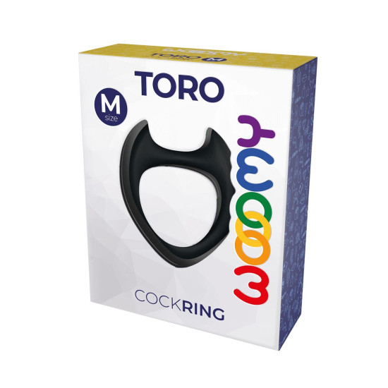 Эрекционное кольцо, черный Wooomy Toro Black, M