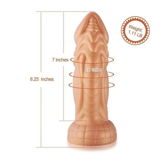 Силиконовый фаллоимитатор слегка изогнутый Hismith Slightly Curved Silicone Dildo Monster Series