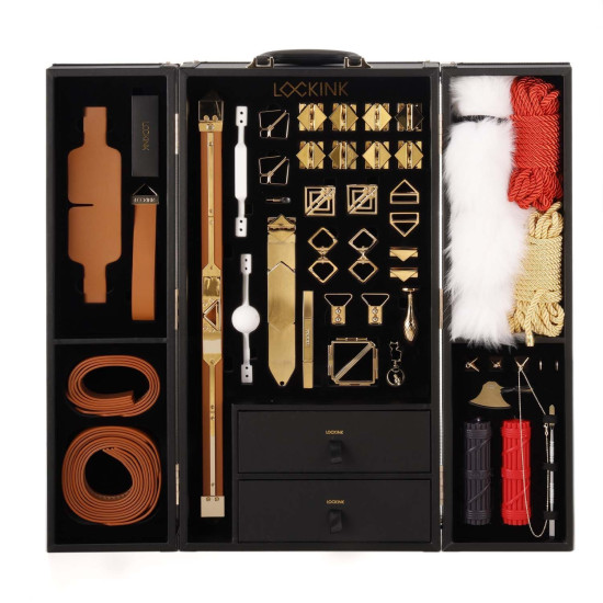 БДСМ-набор, коричневый Lockink All-in-1 BDSM Play Kit Brown Color