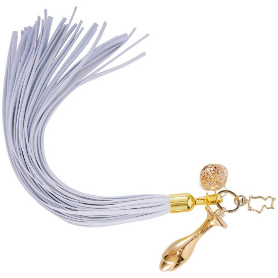 Анальна пробка з білим хвостом поні, форма троянди Lockink Sevanda White Pony-Tail Anal Rose-Shape Plug
