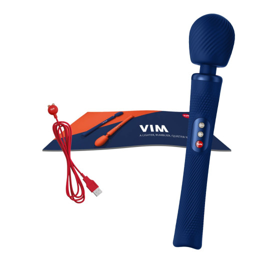 Суперпотужний вібромасажер, до 6 годин роботи, темно-синій Fun Factory VIM Vibrating Wand Midnight Blue