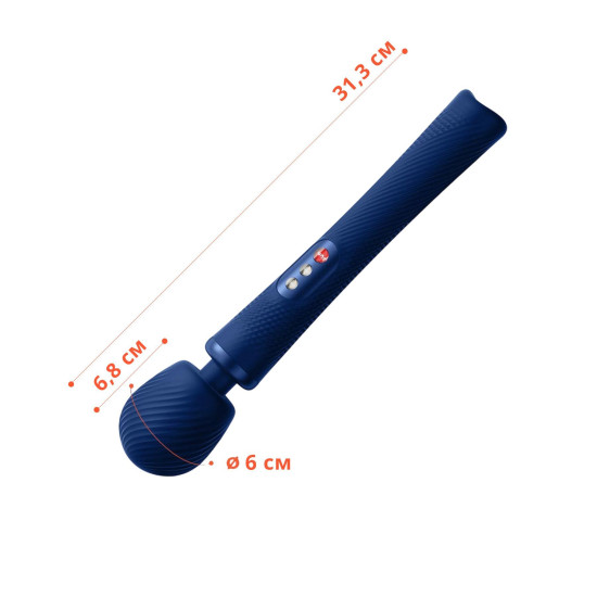 Суперпотужний вібромасажер, до 6 годин роботи, темно-синій Fun Factory VIM Vibrating Wand Midnight Blue