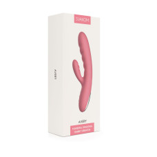 Вібратор-кролик із рухомим стовбуром вперед-назад Svakom Avery Strawberry Pink