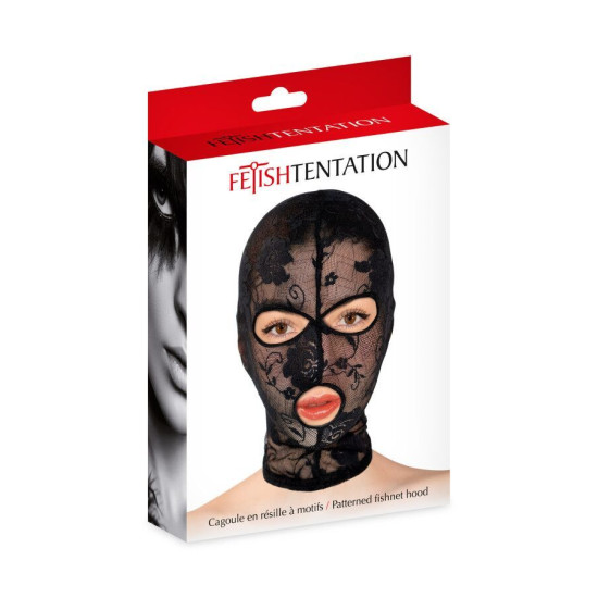 Капюшон для БДСМ с узором Fetish Tentation Patterned Fishnet Hood