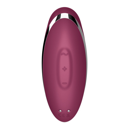 Вібростимулятор-пульсатор, червоний Satisfyer Tap & Climax 2 Red