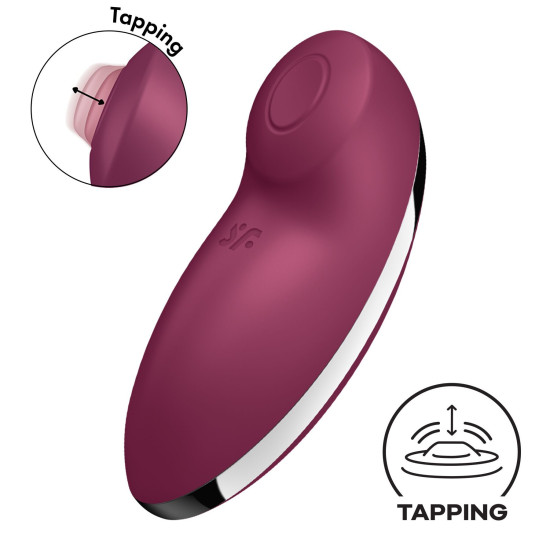 Вібростимулятор-пульсатор, червоний Satisfyer Tap & Climax 2 Red
