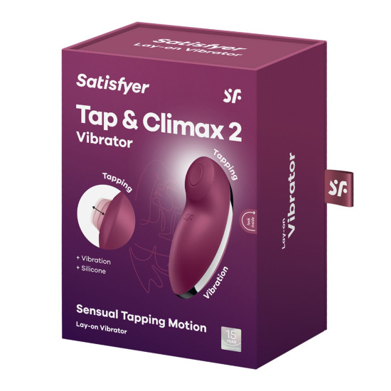 Вібростимулятор-пульсатор, червоний Satisfyer Tap & Climax 2 Red