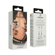 Затискачі для сосків із ланцюжком із намистин, сріблясті Bedroom Fantasies Nipple Clamps with Beaded Chain - Silver