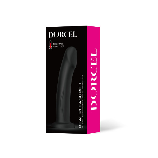 Фаллоимитатор на присоске, черный Dorcel Real Pleasure Black, L