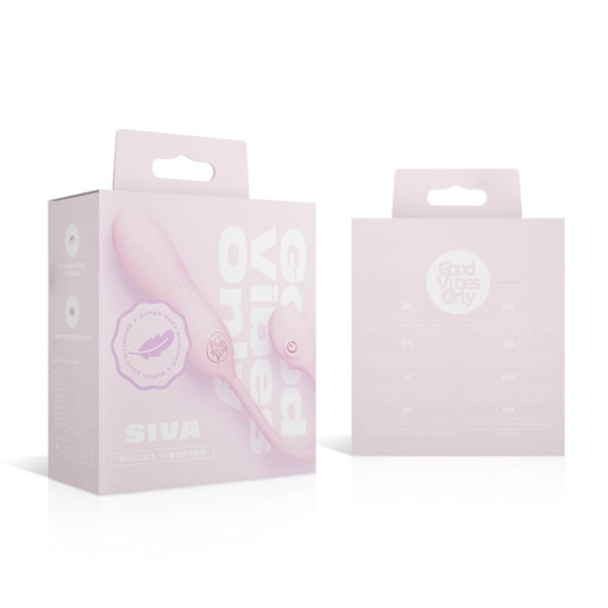 Віброкуля з м'якого силікону, рожева Good Vibes Only Siva Bullet Vibrator Soft Silicone Pink