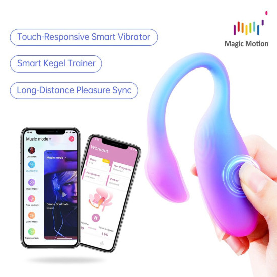 Смарт-віброяйце 2в1 та тренажер Кегеля, 10 режимів, синє Magic Motion Flamingo Max Blue