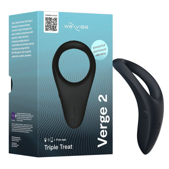 Смарт-виброкольцо, черное WE-VIBE VERGE 2 Black
