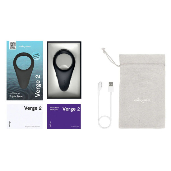 Смарт-виброкольцо, черное WE-VIBE VERGE 2 Black