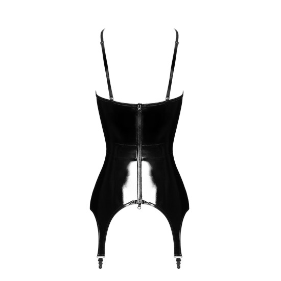 Корсет з підв'язками для панчіх з ПВХ Noir Handmade F381 Dominae Venom PVC corset-belt, XXL