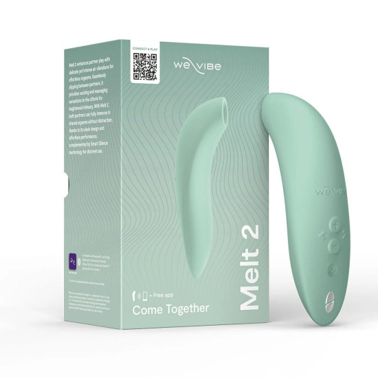 Вакуумний смарт-стимулятор для пар, зелений We-Vibe Melt 2 Sage (розводи на упаковці)