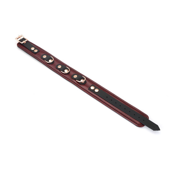 Ошейник с поводком Liebe Seele Wine Red Collar and Leash (мятая упаковка!!!)