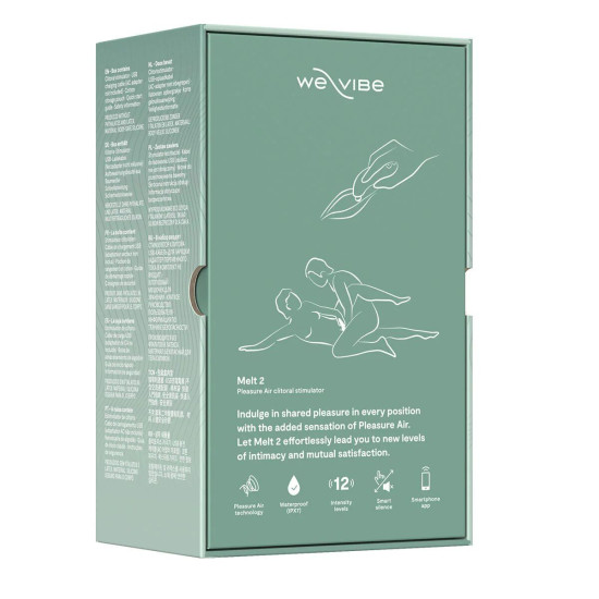 Вакуумний смарт-стимулятор для пар, зелений We-Vibe Melt 2 Sage (розводи на упаковці)