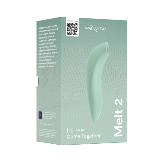 Вакуумний смарт-стимулятор для пар, зелений We-Vibe Melt 2 Sage (розводи на упаковці)