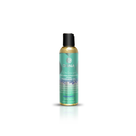 Массажное масло с феромонами, афродизиаками и цветочным ароматом DONA Massage Oil NAUGHTY SINFUL SPRING, 110 ml