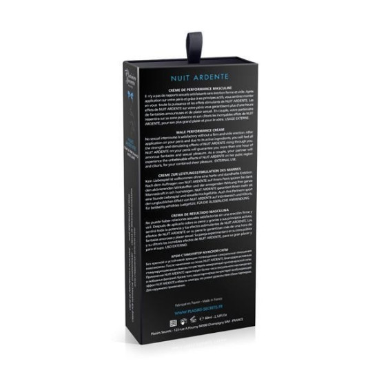 Крем для покращення ерекції Plaisirs Secrets Nuit Ardente, 60 ml