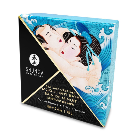 Сіль для ванни з сіллю Мертвого моря та аромаоліями Shunga Moonlight Bath Ocean Breeze, 75 g