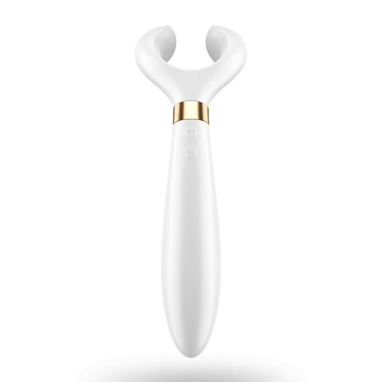 Вібратор для пар білого кольору з трьома моторами Partner Multifun 3 White